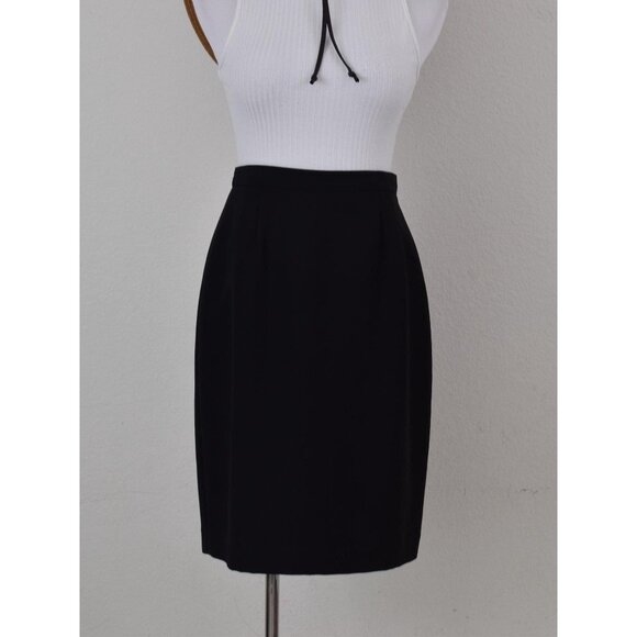 Vintage 90s Black Pencil Skirt size 8P - Picture 9 of 10